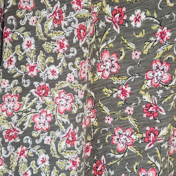 New J.Jill A-Line Green Floral Sleeveless Knit Dress Size L Knee Length - Picture 4 of 7